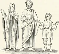 An illustration from Caractâeristiques des saints dans l'art populaire (1867)