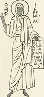 An illustration from Caractâeristiques des saints dans l'art populaire (1867)