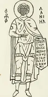 An illustration from Caractâeristiques des saints dans l'art populaire (1867)