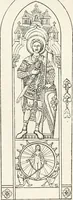 An illustration from Caractâeristiques des saints dans l'art populaire (1867)
