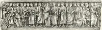 An illustration from Caractâeristiques des saints dans l'art populaire (1867)