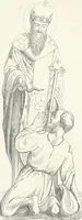 An illustration from Caractâeristiques des saints dans l'art populaire (1867)