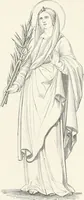 An illustration from Caractâeristiques des saints dans l'art populaire (1867)