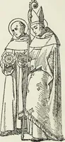 An illustration from Caractâeristiques des saints dans l'art populaire (1867)