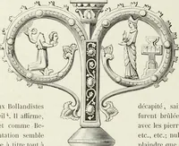 An illustration from Caractâeristiques des saints dans l'art populaire (1867)