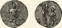 An illustration from Caractâeristiques des saints dans l'art populaire (1867)