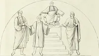 An illustration from Caractâeristiques des saints dans l'art populaire (1867)