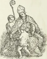 An illustration from Caractâeristiques des saints dans l'art populaire (1867)
