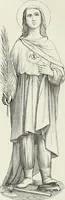 An illustration from Caractâeristiques des saints dans l'art populaire (1867)