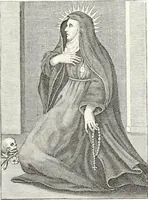 An illustration from Caractâeristiques des saints dans l'art populaire (1867)