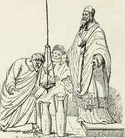 An illustration from Caractâeristiques des saints dans l'art populaire (1867)