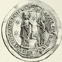 An illustration from Caractâeristiques des saints dans l'art populaire (1867)