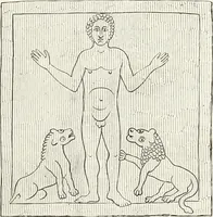 An illustration from Caractâeristiques des saints dans l'art populaire (1867)