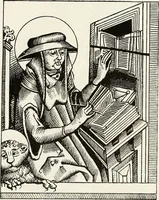 An illustration from Caractâeristiques des saints dans l'art populaire (1867)