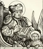 An illustration from Caractâeristiques des saints dans l'art populaire (1867)