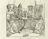 An illustration from Caractâeristiques des saints dans l'art populaire (1867)