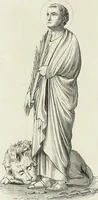 An illustration from Caractâeristiques des saints dans l'art populaire (1867)