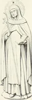 An illustration from Caractâeristiques des saints dans l'art populaire (1867)