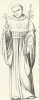 An illustration from Caractâeristiques des saints dans l'art populaire (1867)
