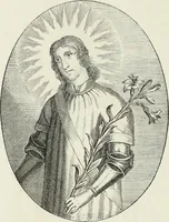 An illustration from Caractâeristiques des saints dans l'art populaire (1867)