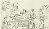 An illustration from Caractâeristiques des saints dans l'art populaire (1867)