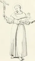 An illustration from Caractâeristiques des saints dans l'art populaire (1867)