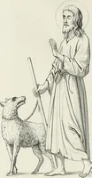 An illustration from Caractâeristiques des saints dans l'art populaire (1867)