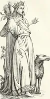 An illustration from Caractâeristiques des saints dans l'art populaire (1867)