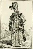 An illustration from Caravanne du sultan ala Mecque; mascarade turque donnée a Rome par Messieurs les pensionnaires de l'Academie de France et leurs amis au Carnaval de l'année 1748. Dediée à messire Iean Francois de Troy, ecuïer, conseiller sécrétaire du Roi, chevalier de l'Ordre de S. Michel, directeur de l'Academie roïale de France a Rome, ancien Recteur de celle de Paris, et ancien Prince de l'Academie de S. Luc de Rome &c ... (1749)
