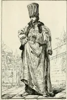 An illustration from Caravanne du sultan ala Mecque; mascarade turque donnée a Rome par Messieurs les pensionnaires de l'Academie de France et leurs amis au Carnaval de l'année 1748. Dediée à messire Iean Francois de Troy, ecuïer, conseiller sécrétaire du Roi, chevalier de l'Ordre de S. Michel, directeur de l'Academie roïale de France a Rome, ancien Recteur de celle de Paris, et ancien Prince de l'Academie de S. Luc de Rome &c ... (1749)