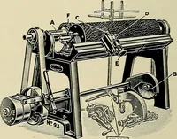 An illustration from Card grinding in theory and practice : a treatise upon the various methods of grinding card clothing used by spinners of cotton, wool, silk, and other textile fibres (1922)