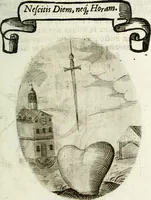 Picture 84 of 161 from Cardiomorpheoseos sive ex corde desumpta emblemata sacra (1645), leaf 108