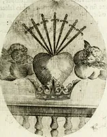 Picture 100 of 161 from Cardiomorpheoseos sive ex corde desumpta emblemata sacra (1645), leaf 130