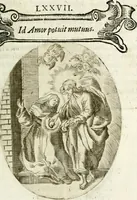 An illustration from Cardiomorpheoseos sive ex corde desumpta emblemata sacra (1645)