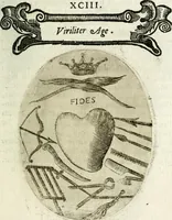 Picture 149 of 161 from Cardiomorpheoseos sive ex corde desumpta emblemata sacra (1645), leaf 202