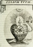 An illustration from Cardiomorpheoseos sive ex corde desumpta emblemata sacra (1645)