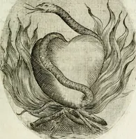 An illustration from Cardiomorpheoseos sive ex corde desumpta emblemata sacra (1645)