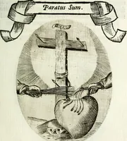Picture 33 of 161 from Cardiomorpheoseos sive ex corde desumpta emblemata sacra (1645), leaf 42