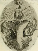 An illustration from Cardiomorpheoseos sive ex corde desumpta emblemata sacra (1645)