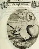 An illustration from Cardiomorpheoseos sive ex corde desumpta emblemata sacra (1645)