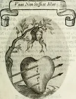 Picture 48 of 161 from Cardiomorpheoseos sive ex corde desumpta emblemata sacra (1645), leaf 64