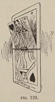 An illustration from Card tricks : how to do them and sleight of hand : designed for parlor and stage entertainments for the instruction of professionals and amateurs (1902)