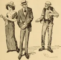 An illustration from Caricature. ed 1908 (1908)