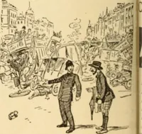 An illustration from Caricature. ed 1908 (1908)