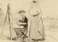 An illustration from Caricature. ed 1908 (1908)