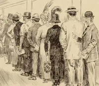 An illustration from Caricature. ed 1908 (1908)