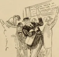 An illustration from Caricature. ed 1908 (1908)
