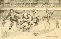 An illustration from Caricature. ed 1908 (1908)