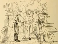 An illustration from Caricature. ed 1908 (1908)
