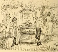 An illustration from Caricature. ed 1908 (1908)